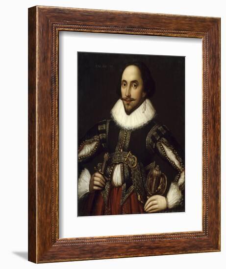 Portrait of William Shakespeare - by Louis Coblitz-null-Framed Giclee Print