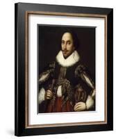 Portrait of William Shakespeare - by Louis Coblitz-null-Framed Giclee Print