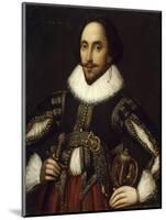 Portrait of William Shakespeare - by Louis Coblitz-null-Mounted Giclee Print