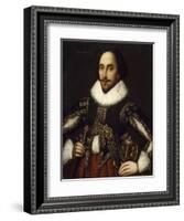 Portrait of William Shakespeare - by Louis Coblitz-null-Framed Giclee Print