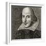 Portrait of William Shakespeare by Martin Droeshout, 1623-Martin Droeshout  the Elder-Framed Giclee Print