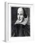Portrait of William Shakespeare, Engraved by Martin Droeshout, 1623-null-Framed Giclee Print