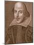 Portrait of William Shakespeare, Engraved by Martin Droeshout (C.1560-C.1642), 1623-null-Mounted Giclee Print