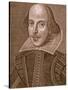 Portrait of William Shakespeare, Engraved by Martin Droeshout (C.1560-C.1642), 1623-null-Stretched Canvas