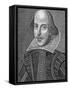 Portrait of William Shakespeare, Engraved by Martin Droeshout (C.1560-C.1642), 1623-null-Framed Stretched Canvas