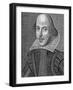 Portrait of William Shakespeare, Engraved by Martin Droeshout (C.1560-C.1642), 1623-null-Framed Giclee Print