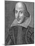 Portrait of William Shakespeare, Engraved by Martin Droeshout (C.1560-C.1642), 1623-null-Mounted Giclee Print