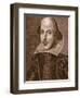 Portrait of William Shakespeare, Engraved by Martin Droeshout (C.1560-C.1642), 1623-null-Framed Giclee Print