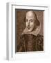Portrait of William Shakespeare, Engraved by Martin Droeshout (C.1560-C.1642), 1623-null-Framed Giclee Print