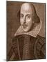 Portrait of William Shakespeare, Engraved by Martin Droeshout (C.1560-C.1642), 1623-null-Mounted Giclee Print