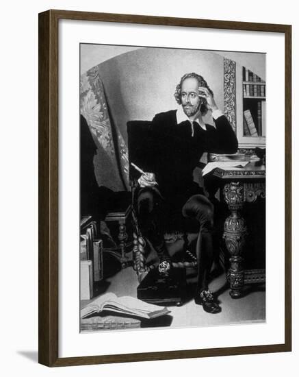 Portrait of William Shakespeare-John Faed-Framed Photographic Print