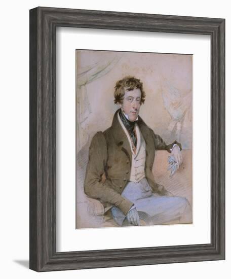 Portrait of William Spencer, 6th Duke of Devonshire, 1828-Octavius Oakley-Framed Giclee Print