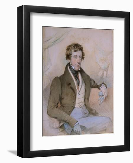 Portrait of William Spencer, 6th Duke of Devonshire, 1828-Octavius Oakley-Framed Giclee Print