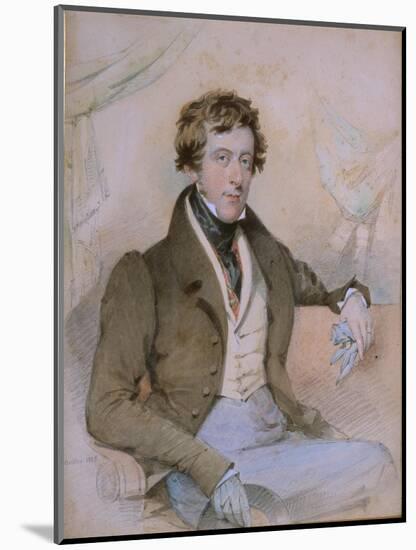 Portrait of William Spencer, 6th Duke of Devonshire, 1828-Octavius Oakley-Mounted Giclee Print