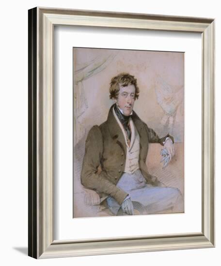 Portrait of William Spencer, 6th Duke of Devonshire, 1828-Octavius Oakley-Framed Giclee Print