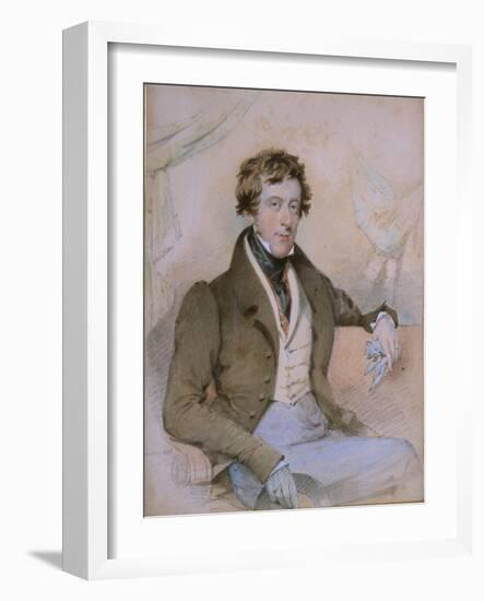 Portrait of William Spencer, 6th Duke of Devonshire, 1828-Octavius Oakley-Framed Giclee Print