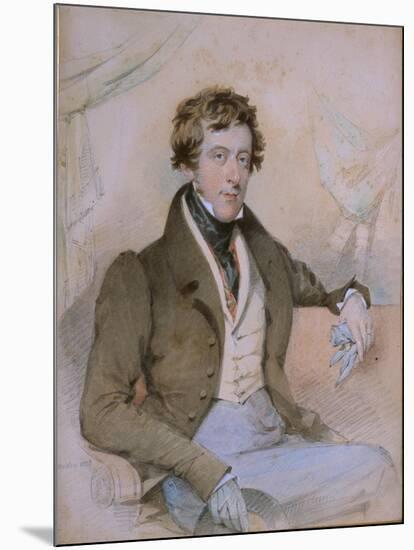 Portrait of William Spencer, 6th Duke of Devonshire, 1828-Octavius Oakley-Mounted Giclee Print