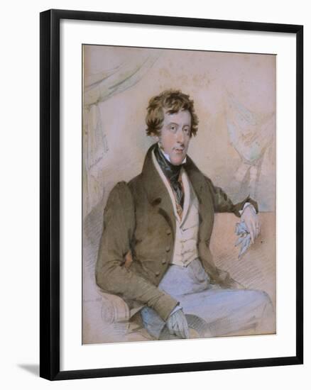 Portrait of William Spencer, 6th Duke of Devonshire, 1828-Octavius Oakley-Framed Giclee Print