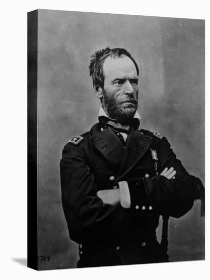 Portrait of William Tecumseh Sherman, Union General During the Civil War-null-Stretched Canvas