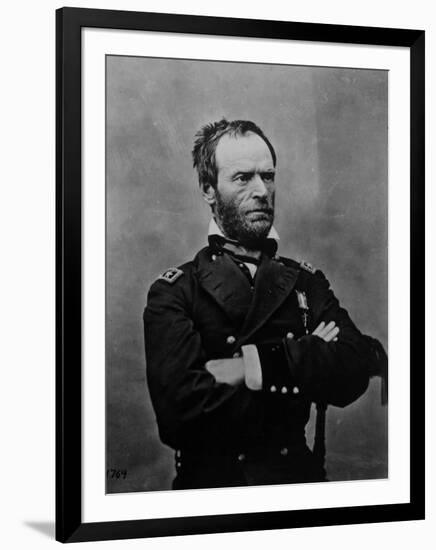 Portrait of William Tecumseh Sherman, Union General During the Civil War-null-Framed Photographic Print