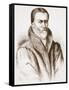 Portrait of William Tyndale (From an Old Engraving in the Bibliotheque Nationale), Illustration…-null-Framed Stretched Canvas