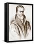 Portrait of William Tyndale (From an Old Engraving in the Bibliotheque Nationale), Illustration…-null-Framed Stretched Canvas