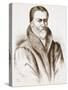 Portrait of William Tyndale (From an Old Engraving in the Bibliotheque Nationale), Illustration…-null-Stretched Canvas