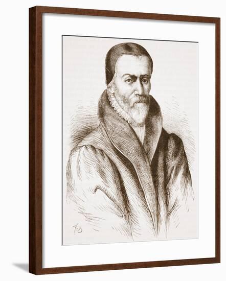 Portrait of William Tyndale (From an Old Engraving in the Bibliotheque Nationale), Illustration…-null-Framed Giclee Print