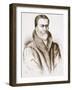 Portrait of William Tyndale (From an Old Engraving in the Bibliotheque Nationale), Illustration…-null-Framed Giclee Print