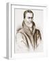 Portrait of William Tyndale (From an Old Engraving in the Bibliotheque Nationale), Illustration…-null-Framed Giclee Print