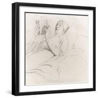 Portrait of Winifred Knights (1899-1947) Reading, c.1921-Colin Unwin Gill-Framed Giclee Print