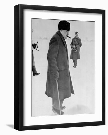 Portrait of Winston Churchill, 1942-45-English Photographer-Framed Photographic Print