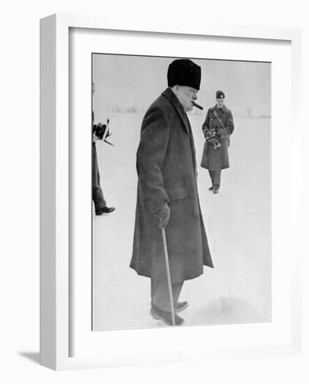 Portrait of Winston Churchill, 1942-45-English Photographer-Framed Photographic Print