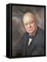 Portrait of Winston Churchill-Margery Forbes-Framed Stretched Canvas