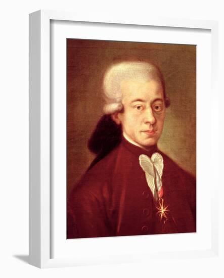 Portrait of Wolfgang Amadeus Mozart (1756-1791) after 1770-null-Framed Giclee Print