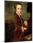 Portrait of Wolfgang Amadeus Mozart (1756-91) Aged Eight, Holding a Bird's Nest, 1764-65-Johann Zoffany-Mounted Giclee Print