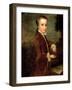 Portrait of Wolfgang Amadeus Mozart (1756-91) Aged Eight, Holding a Bird's Nest, 1764-65-Johann Zoffany-Framed Giclee Print