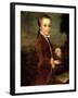 Portrait of Wolfgang Amadeus Mozart (1756-91) Aged Eight, Holding a Bird's Nest, 1764-65-Johann Zoffany-Framed Giclee Print