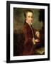 Portrait of Wolfgang Amadeus Mozart (1756-91) Aged Eight, Holding a Bird's Nest, 1764-65-Johann Zoffany-Framed Giclee Print