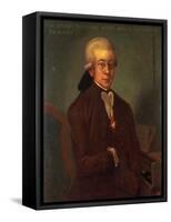 Portrait of Wolfgang Amadeus Mozart-Austrian School-Framed Stretched Canvas