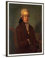 Portrait of Wolfgang Amadeus Mozart-Austrian School-Framed Premium Giclee Print