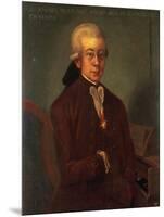 Portrait of Wolfgang Amadeus Mozart-Austrian School-Mounted Premium Giclee Print