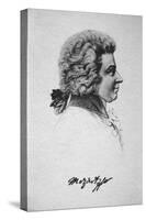 Portrait of Wolfgang Amadeus Mozart-French School-Stretched Canvas