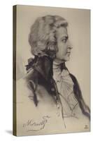 Portrait of Wolfgang Amadeus Mozart-null-Stretched Canvas