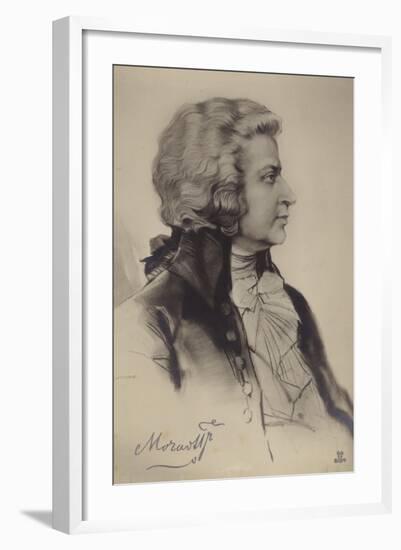 Portrait of Wolfgang Amadeus Mozart-null-Framed Giclee Print