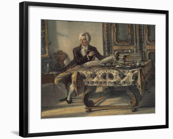 Portrait of Wolfgang Amadeus Mozart-null-Framed Giclee Print