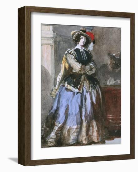 Portrait of Woman, 19th Century-Eugene Louis Lami-Framed Giclee Print