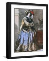 Portrait of Woman, 19th Century-Eugene Louis Lami-Framed Giclee Print