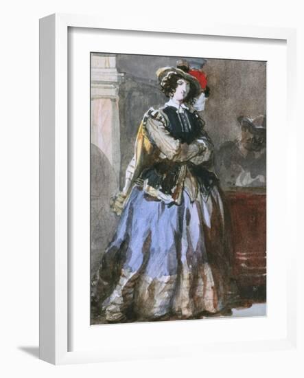 Portrait of Woman, 19th Century-Eugene Louis Lami-Framed Giclee Print