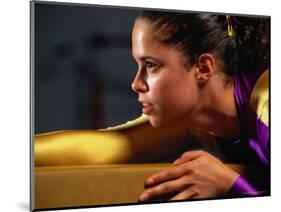 Portrait of Woman Gymnast-David Scott-Mounted Photographic Print